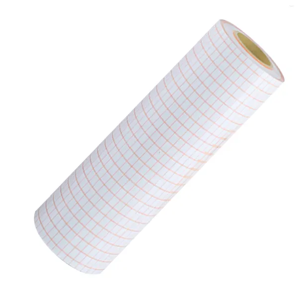 Janela adesivos rolo de fita fácil aplicar decalques de posicionamento diy transferência folha de papel pet reutilizável claro adesivo alinhamento casa com grade