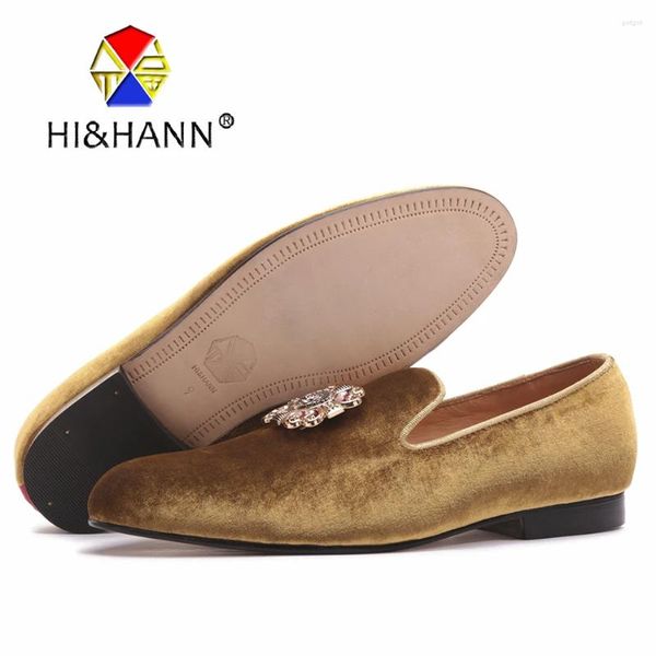 Freizeitschuhe Luxuriöse handgefertigte Herren-Party-Loafer mit zarten Strasssteinen Charm USA Brand Prom und Bankettkleid Herrenwohnungen