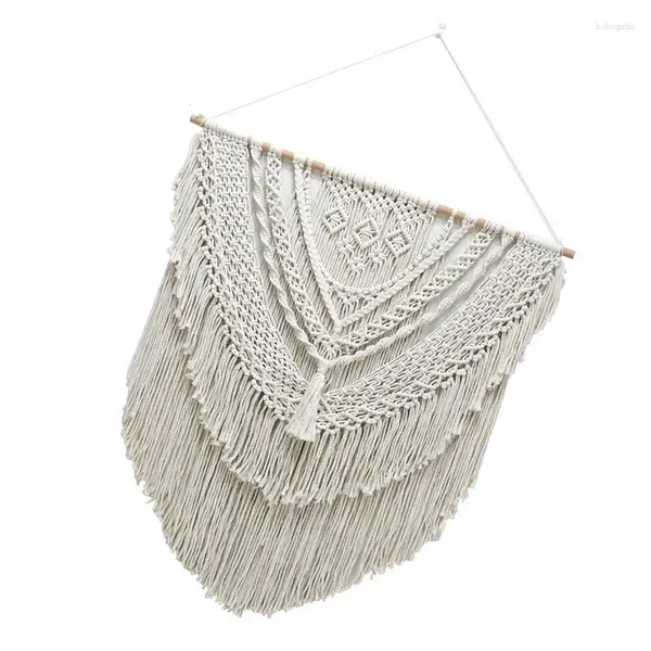 Arazzi Macrame Wall Arazzo Boho Decor Art Bohemian Intrecciato a mano Ciondolo Lungo Nappa Casa Soggiorno