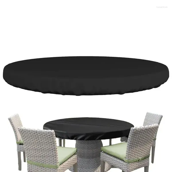 Tischdecke für den Außenbereich, runde Abdeckungen, wasserdicht, UV-beständig, Oxford-Gartenmöbel, Verwendung als zusammenklappbarer Bankettkaffee