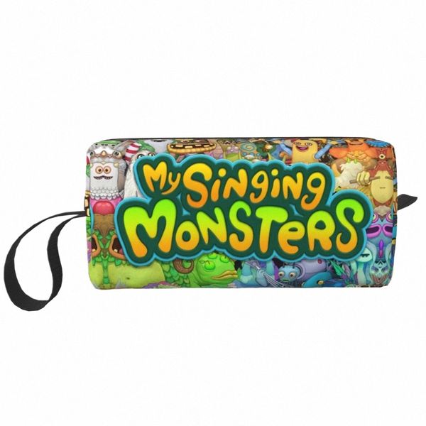 My Singing Msters Travel Cosmetic Bag Mulheres Aventura Video Game Maquiagem Higiene Pessoal Organizador Ladies Beauty Storage Dopp Kit 615S #