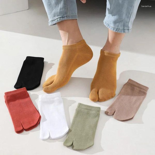 Erkek Çoraplar Düz Renkler İki Ayak Parmağlı Yumuşak Yumuşak UNISEX PAMON BÖLÜM Japon tıkanıkları Sandal Flip Flop Hosiery