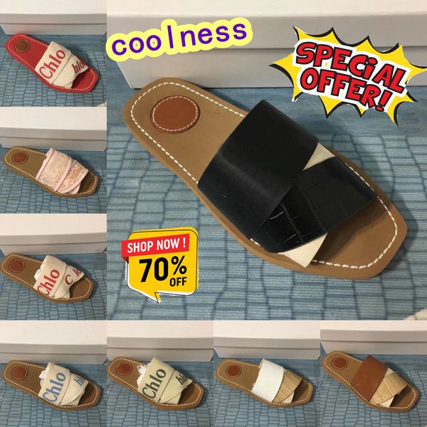 Designer-Damen-Hausschuhe im neuen Stil, schwarz, einfarbig, bedruckt, Sandale, dicker Boden, modischer Hausschuh, Strand, Sommer, flache Kühle, Slipper-Box