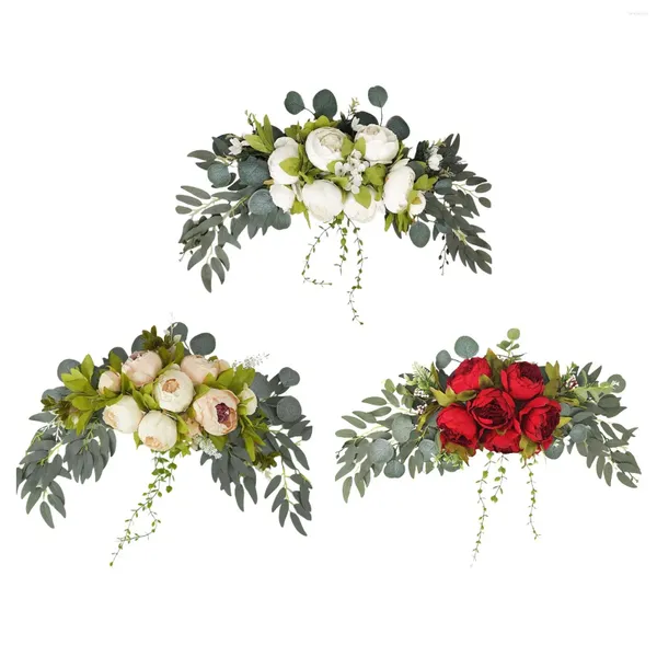 Flores decorativas casamento arco guirlanda peônia grinaldas pano de fundo adereços vegetação