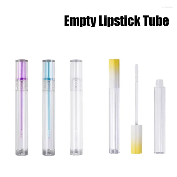 Garrafas de armazenamento 1pc 4ml garrafa redonda transparente de batom vazio Tubo Lip Glaze Gloss Recipiente Eyeliner Rímel Cosmetics Packing