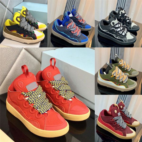 Le migliori marche di lusso sneakers scarpe casual stivali sportivi firmati uomo donna Stringate intrecciate Sneaker classica straordinaria sneakers in pelle vintage scarpe in gomma in pelle di vitello