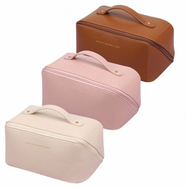 Borsa per cosmetici da donna Borsa per cuscino per organo Borsa da viaggio multipiano Custodia per trucco portatile Borsa per articoli da toeletta da viaggio A58S #