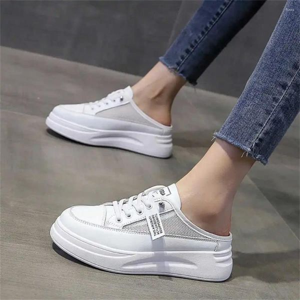 Scarpe casual aperte dal retro Sneakers con naso tondo Vulcanizzate colorate Donna Piccoli numeri Stivali dorati Sport Scarpe da ginnastica super accoglienti