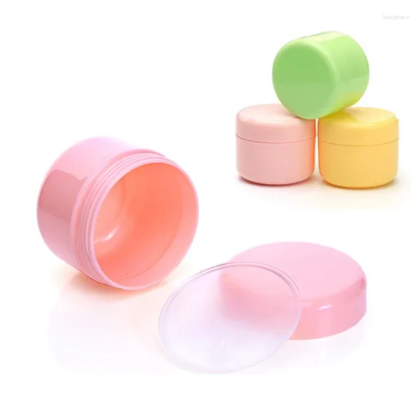 Vorratsflaschen 48PCS 20g leere kleine Gläser nachfüllbare Mini-Plastikflasche Kosmetikdose Container Little Cream Solid Round