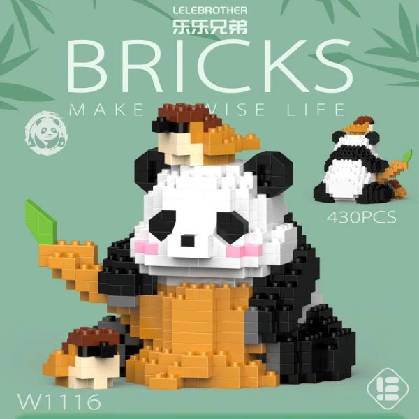 Micro Micro Blocos de Construção Panda Kawaii 3D Modelo Animal Diário Mini Brick Toys Figura para Presente de Natal