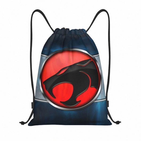 Benutzerdefinierte Thundercat Anime Art Kordelzug Tasche Männer Frauen Leichte Sport Gym Lagerung Rucksack f8l2 #