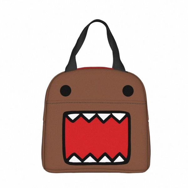 domo Kun Face Isolada lancheira Mulheres Crianças Cooler Bag Thermal Portable Lunch Box Ice Pack Tote p5Bf #