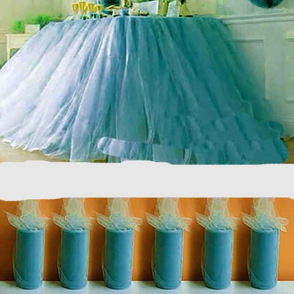 Saia de mesa 1 peça pano de tule tutu multicolorido para festa de casamento talheres chá de bebê 8p