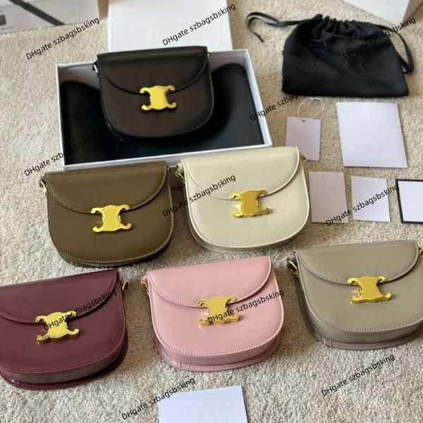 High-End-Designer-Saddles-Tasche. Top-Qualität, neue Halbkreis-Handtasche aus echtem Leder, Umhängetaschen, klassische Luxus-Box-Crossbody-Tasche aus Rindsleder, vielseitige Damen-Tasche