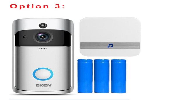 NUOVO EKEN V5 Smart Video Citofono Videocitofono Campanello per porte WIFI Campanello Telecamera per allarme IR domestico Telecamera di sicurezza wireless e2937624