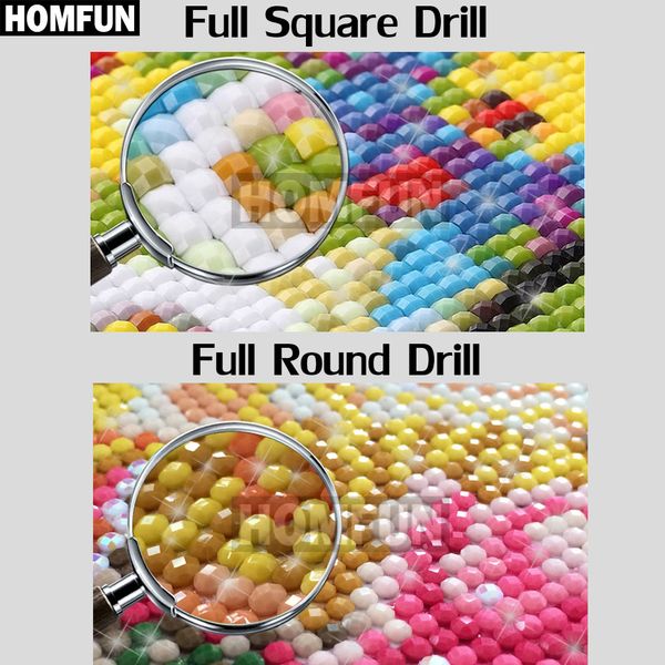 Homfun Diamondmalerei Voller Quadrat/Runde Drill 5d DIY 