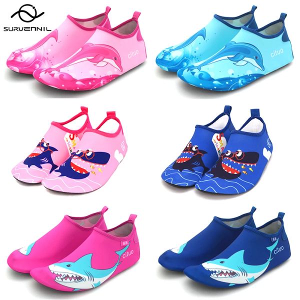 Sapatos chinelo criança sapatos de banho de água crianças respirável secagem rápida mar tênis para crianças sapatos de natação meninas meninos meia para praia