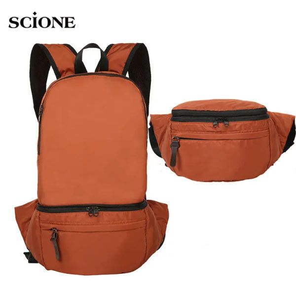 Taschen Leichter Rucksack Faltbare Tasche Taille Taschen Camping Falten Ultraleicht Outdoor Sport Wandern Reisen Camping Tasche Wanderung XA476WA