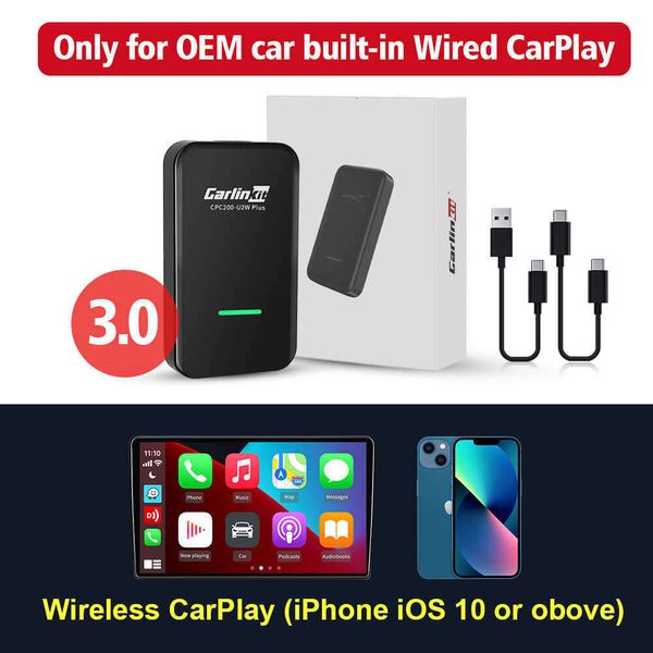 Aggiorna Carlinkit 4.0 Wireless Android Auto Adapter 3.0 Wireless 2 in 1 universale per Apple + Android Carplay Ai Box Dongle USB per Audi VW Benz Kia Honda Toyota Ford