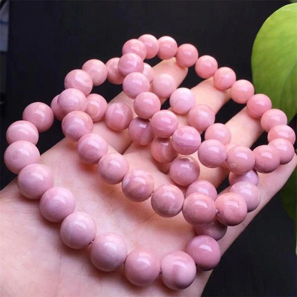 Braccialetti a maglie 12mm Bracciale opale rosa naturale Moda cristallo di quarzo Pietra preziosa Gioielli Reiki Guarigione Regalo per le donne 1 pz