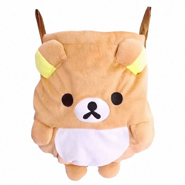 carino Rilakkuma Borse con coulisse Anime Orso Corpo Zaini peluche per bambini Ragazze Ragazzi Kawaii Scuola materna Zaino Zainetto U3hE #