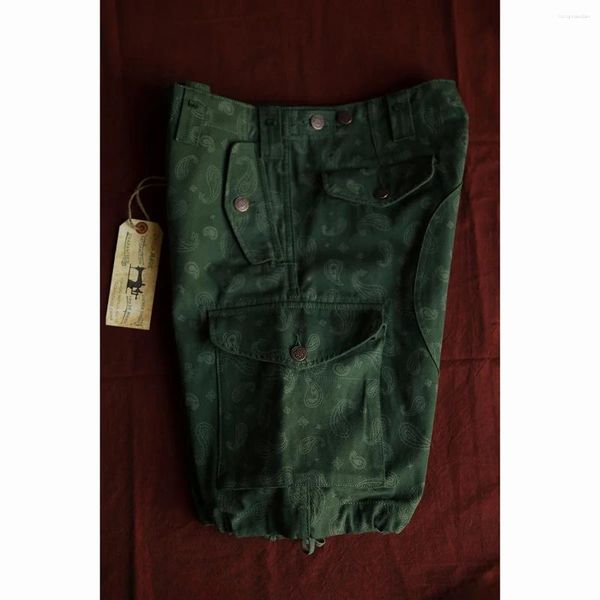 Herren-Shorts BOB DONG M-65 Paisley Cargo Sommer HBT Freizeithose mit Grafikdruck