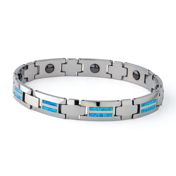 Braccialetti di alta qualità senza appannamento impermeabile designer coreano uomo blu opale carburo di tungsteno gioielli moda braccialetti braccialetti per uomo