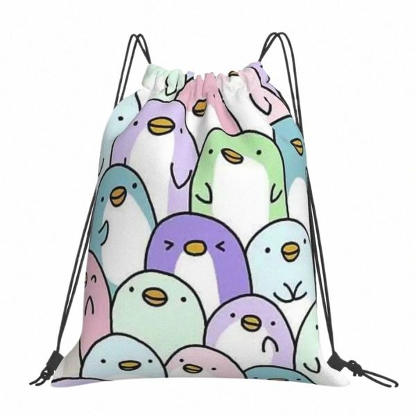 Pinguin Snles Rucksack Fi Tragbare Kordelzug Taschen Kordelzug Bündel Tasche Aufbewahrungstasche Buch Taschen Für Mann Frau Studenten m1YE #