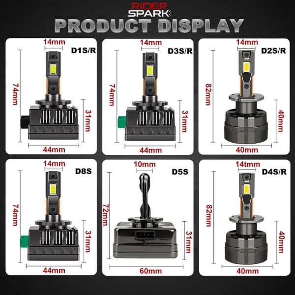 850 Вт D1S D3S Светодиодные автомобильные лампы Canbus 400000LM D2S D4S D8S Светодиодный D1R D2R D3R D4R D8R 6000K HID Светодиодный туман