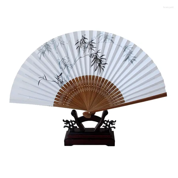 Figurine decorative cinesi classiche pieghevoli vintage elegante ventaglio dipinto a mano ventilatore uomo donna intrattenimento musiche e canzoni abbinato artigianato culturale Abanico