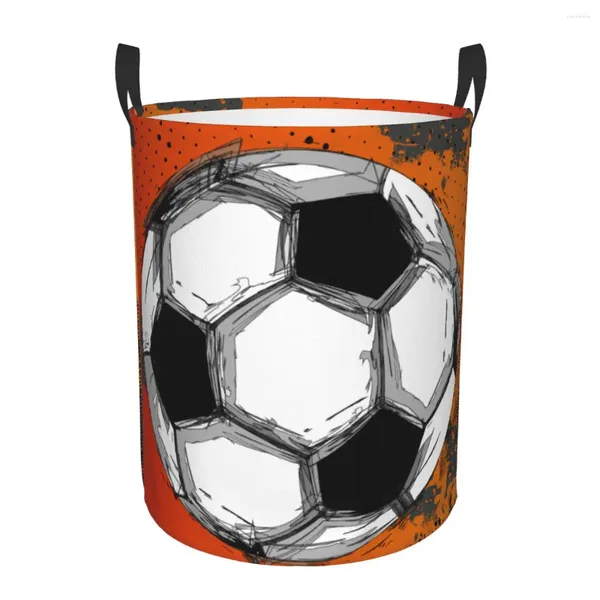 Wäschesäcke, faltbarer Korb für schmutzige Kleidung, Grunge-Farbe, voller Fußball-Aufbewahrungskorb, Kinder-Baby-Home-Organizer