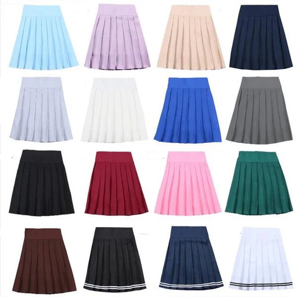 Abiti scolastici Gonna corta giapponese Cosplay Anime Pieghettato Jk Uniformi Abito da marinaio Gonne Ragazza 17 colori 240325