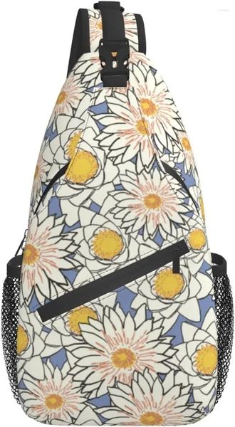 Zaino Daisy Crossbody Sling Bag Borse a tracolla leggere per donna Uomo Regali Viaggi Sport Walking Walking Bike Cycling Daypack