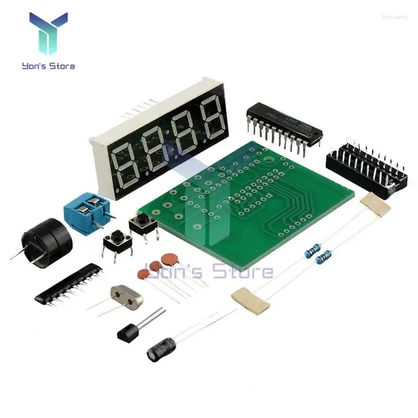 Relógios de mesa AT89C2051 DC 3V-6V Eletrônico Digital Display Relógio Tubo LED 4 Bits Módulo Peças e Componentes DIY