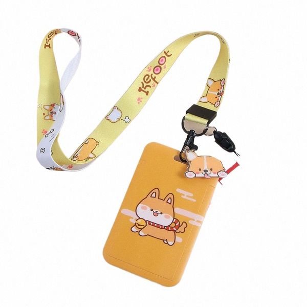 Kawaii Credit ID Dog Keychains Shiba Inu Card Storage Cover Card Acc Ctrol Coreano Card Case Carto Holders c6kK #