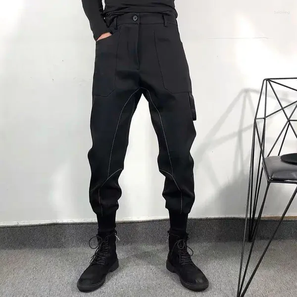 Abiti da uomo 2024 Streetwear Pantaloni stile harem casual di alta qualità Pantaloni maschili solidi Pantaloni lunghi Moda Harajuku Uomo J29