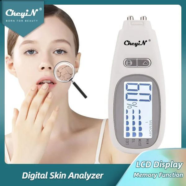 Analizzatore di ckeyin pelle analizzatore analizzatore del viso rivelatore di umidità del viso monitorare lcd display olio facciale tester condizione della pelle di memoria funzione