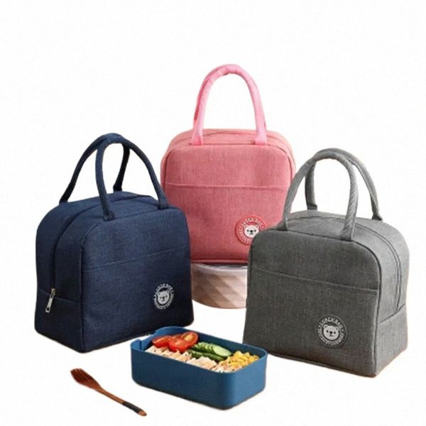 1pcs Fresh Cooler Bags Waterproof Nyl Portátil Zipper Thermal Oxford Lunch Bags For Women Cvenient Lunch Box Tote Food Bags F2zi #