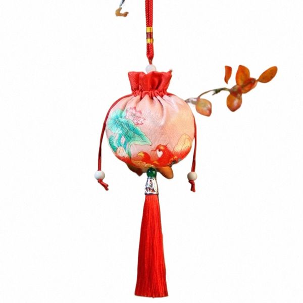 cervo Fr nappa borsa con coulisse uccello rana portamonete stile cinese coniglio mini portamonete borsa per imballaggio gioielli donna / ragazza v4sY #