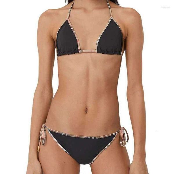 Neue Damen Bademode Klassische Plaid Bikini Frauen Badeanzug Set Designer Marke Mode Sexy Elegante Strand Tanga Weibliche Sommer Kleidung
