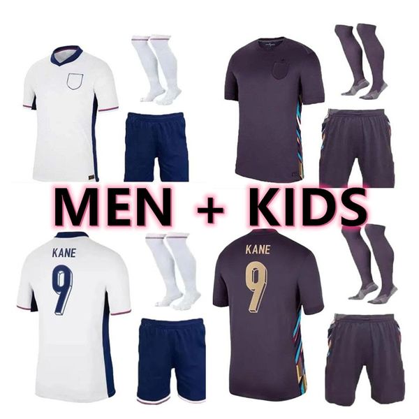 2024 Kane Englands 24 25 homens Kid Kit Socks Soccer Jerseys Sterling Rashford Sancho Grealish Mount Foden Saka Garoto Treinando Pré Match Set Match Set Football camisa de futebol camisa de futebol