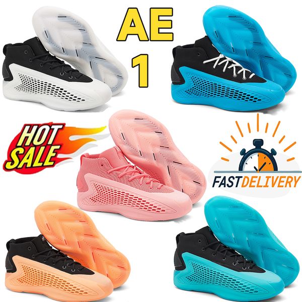 AE 1 AE1 Mens Basketbol Ayakkabıları Spor Sneaker Anthony Edwards Fusion Yeni Dalga fırtına, Aşk Yeşil Mercan İmzası 2024 Tenis Zapatos