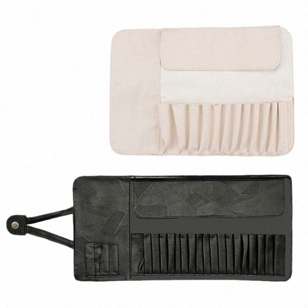12/18hole Make-Up Brushe Bag Functial Cosmetics Case Organizador de viagem Make Up Brushes Protector Maquiagem Tools Rolling Pouch V11G #