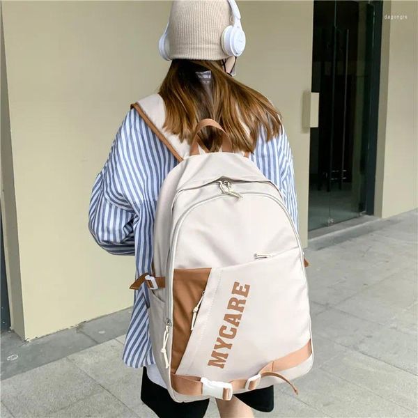 Рюкзак в Корейском стиле, повседневная школьная сумка для студентов-подростков, дорожная и большая вместительная водонепроницаемая женская сумка через плечо для ноутбука