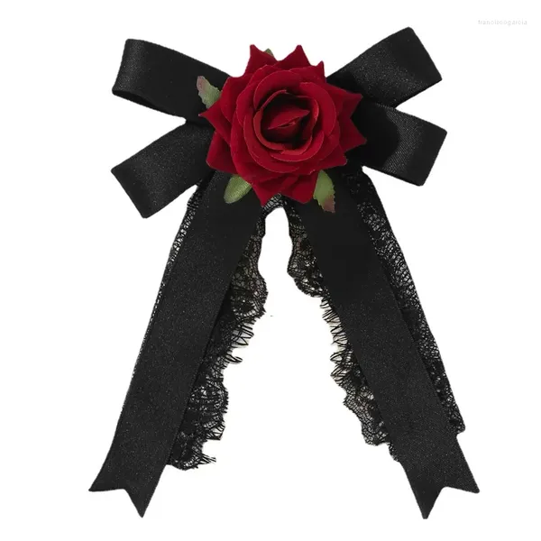 Broches retro fita rosa flor broche pinos tecido laço laço fahion festa de casamento corsage jóias presentes para acessórios femininos