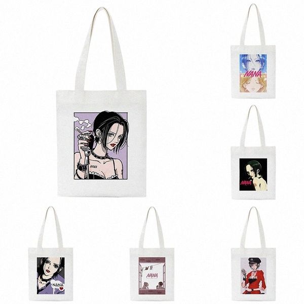 negozio Borse Nana Anime Manga Nana Osaki e Ren Hjo Tote Bag Harajuku Borse Borse a tracolla Borsa casual Borsa di tela da donna y5JU #