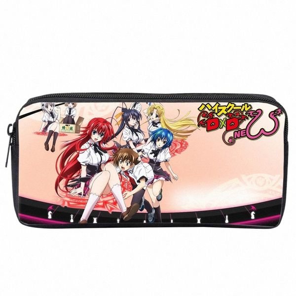 Anime High School Dxd Studente Astuccio per matite Boy Girls Carto Pencil Bag Adolescente Zipper Handbag Women Girls Makeup Bag V5A4 #