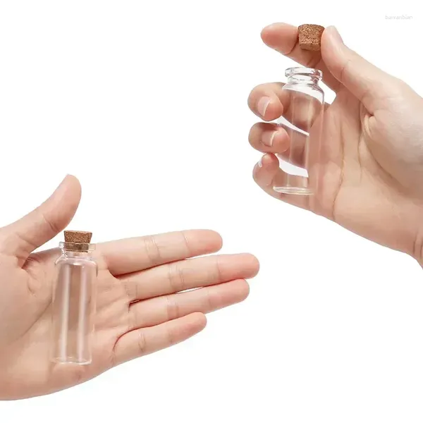 Depolama Şişeleri Set Meage Mini Şişe Favor Çakıl Düğün Gadget Dekor Cork İksir Glas Şişe