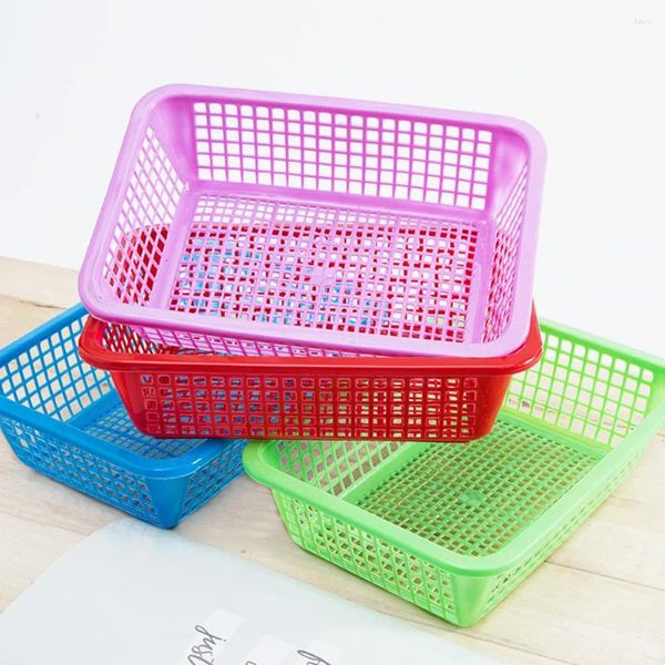 Retire os recipientes 12 PCs PRACTIC Storage Basket Breater Preatom Plástico Tigela de frutas Bandeja Decorativa Decorativa