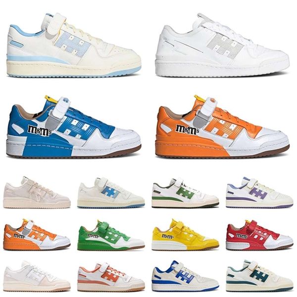 homens Bad Bunny sapatos Forum 84 Low Black White UNC Core Branco Amarelo Laranja Verde treinador masculino